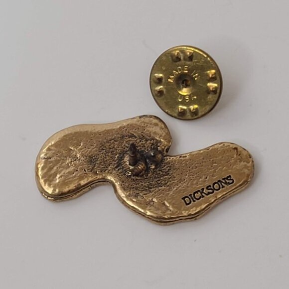 Dicksons Bronze Tone Baby Footprints Lapel Pin Footprints Poem Symbol Brooch - Picture 4 of 5